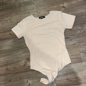 Missguided pink bodysuit 